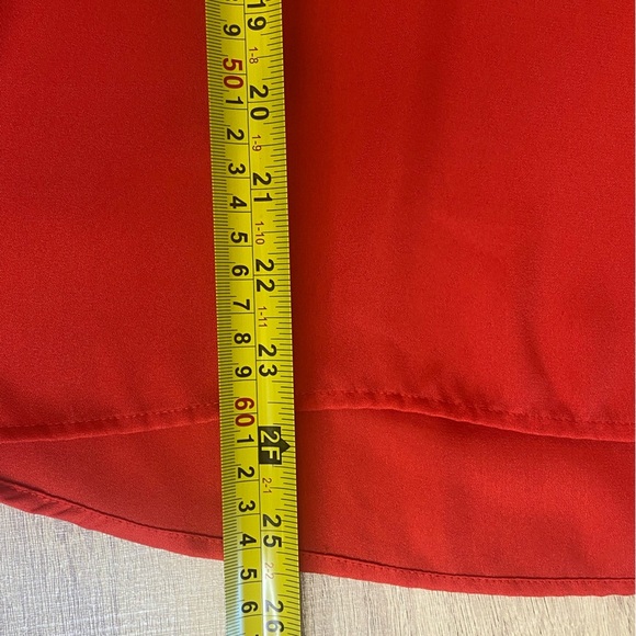 J. Crew Mercantile J6493 Red Ruffle Pintuck Long Sleeve blouse Top Ruffle Sz 4 - Picture 7 of 8